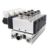 Baomain 4 Space Pneumatic Solenoid Valve DC12V PT1/2 5 Way