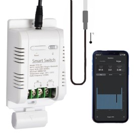 anvek Temperatur- und Feuchtigkeitsschalter Modul EIN/Aus WiFi Geräte Wireless Sprachsteuerung von Alexa Google Home Tuya APP (th16switch+DS18b-20)