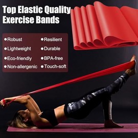 POKYGO - Paquete de 10 Bandas Elásticas de Fitness,Bandas de Resistencia Deportivas,Bandas Resistencia Elasticas,Bandas Elásticas de TPE para