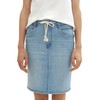 TOM TAILOR Women's Denim Skirt with Drawstring, 10142 Light Stone