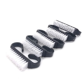 Nail Cleaning Brush- 20 Pcs Home Plastic Nail Brushes with Black Handle Grip Fingernial Brush Cleaner Travel Portable Nail Art Manicure Tools for Toes and Nails