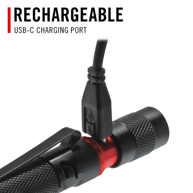 COAST HP3R 500 Lumen Rechargeable LED Penlight with TWIST FOCUS,
