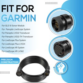 010-12855-00 Transducer Extension Cable Fits for GLS 10 Sonar Module, for Garmin Panoptix LiveScope System, LVS32 / LVS32-TH Transducer (21-Pin, 10 FT)