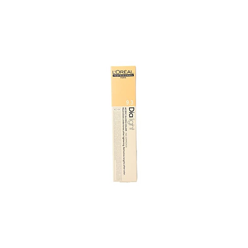 L'Oréal Professionnel DiaLight 9.3 Very Light Blonde, Gold, Ammonia Free,