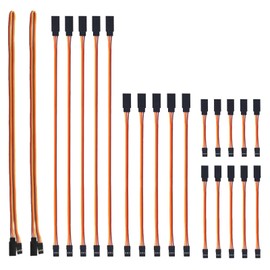 AEDIKO 22pcs 3Pin Servo Extension Cable Cord Male to Female Wire Connectors 5 Types for Servo Extension Connection Control Board Remote Control Parts
