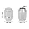 X AUTOHAUX 4 Pcs M14x1.5 35mm Chrome Wheel Lug Nuts