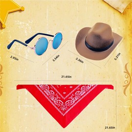 Dog Cowboy Costume Pet Cowboy Bandanna Cat Cowboy Costume(Red)