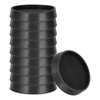 PATIKIL Round Rubber Caster Cups 3 Inch, 12 Pcs Anti-Sliding Furniture Pads Leg Coasters Bed Stoppers for Hardwood Floors Couches Table Chairs Sofa Feet, Black