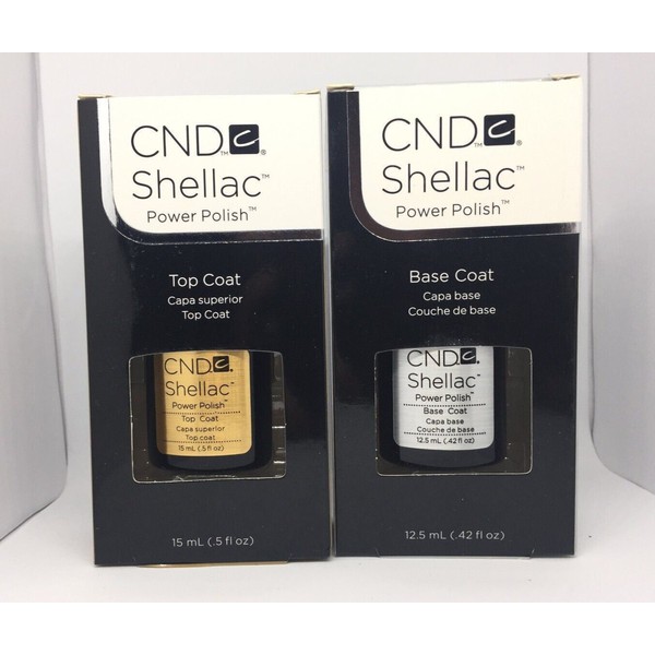 CND Shellac LED/UV Base Coat +Top Coat 0.5 oz -