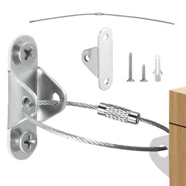 12 Pcs Furniture Wall Anchor, Baby Proofing Anti Tip Metal Furniture Straps for Pet Protecting Wardrobe Wall Safety Fixing Anti-Shedding for Secure Bookshelf TV Cabinet Cupboard Flower Stand (6 Sets)