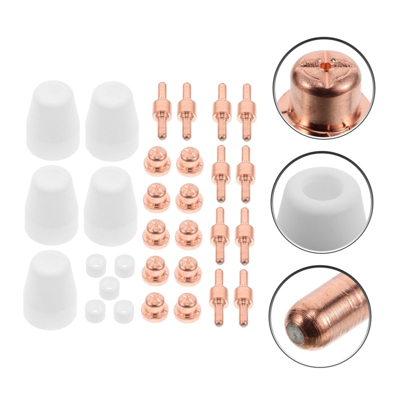Gatuida 1Set Plasma Cutting Torch Accessories Nozzle Parts with Protective
