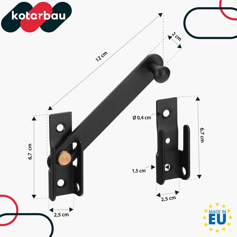 KOTARBAU® Set of 2 Shutter Throws, Window Shutters, Double Gate