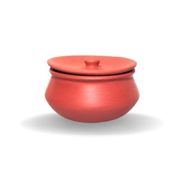 Terracotta Clay Curd Pots 500ML, Brown Handi with Lid (Biryani Handi, Dahi Handi) (Earthenware, Induction Bottom) 500 ML (Pack of 1)