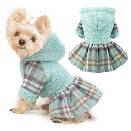 Pet Hoodie & Sweater for Small Dogs - Cold Weather Dog Coats & Sweatshirts (XX-Small, Green)