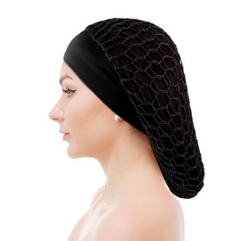 Breathable Hair Nets for Sleeping in, Stretch Hair Mesh Hood, Soft Net with Comfortable Braid Bonnet Design to Maintain Hairstyles and Have a Restful Night’s Sleep Without Tangles