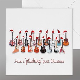 Funny Guitars Christmas Card. Guitar Christmas Card, Guitars Chrsitmas Card