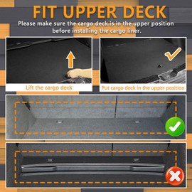 Floor Mats Fit for Honda CRV 2026 2025 2024 2023 (Include Hybrid) - AOMSAZTO 2025 CR-V Cargo Liner with Back Seat Protector - All Weather CRV Floor Liners Trunk Mat Backrest Mats (Fit Upper Deck)