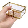 Hipiwe Glass Business Card Holder with Lid - Desktop Name