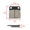 Caltric Brake Pads for Yamaha Big Bear 400 YFM400 2000-2012