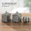 Baby Teeth Organizer Elephant Carriage Keepsake Box Metal Collection Container