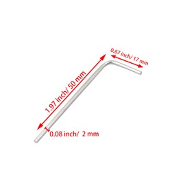 AUXBC 24pcs 2mm Hex Key Wrench, L-Shape Allen Wrench Hex Key, Solid Steel Six-Edge Screw Driver, Hexagon Head Repairing Tool