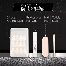 Ardell Nail Addict Press-On Nails Set Ombre Fade, Almond-Shape