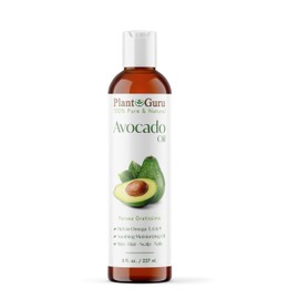 Avocado Oil 8 fl. oz. Cold Pressed 100% Pure Natural Carrier For Skin, Face, and Hair Growth Moisturizer. Perfect For DYI Creams, Lotions, Lip balm and Soap Making.