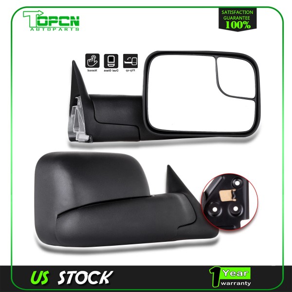topcn-autoparts Left+Right For 1994-01 Dodge RAM 1500 94-02 2500/3500 Tow