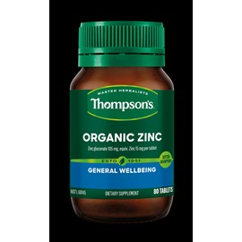 Thompsons Organic Zinc 80 Tablets