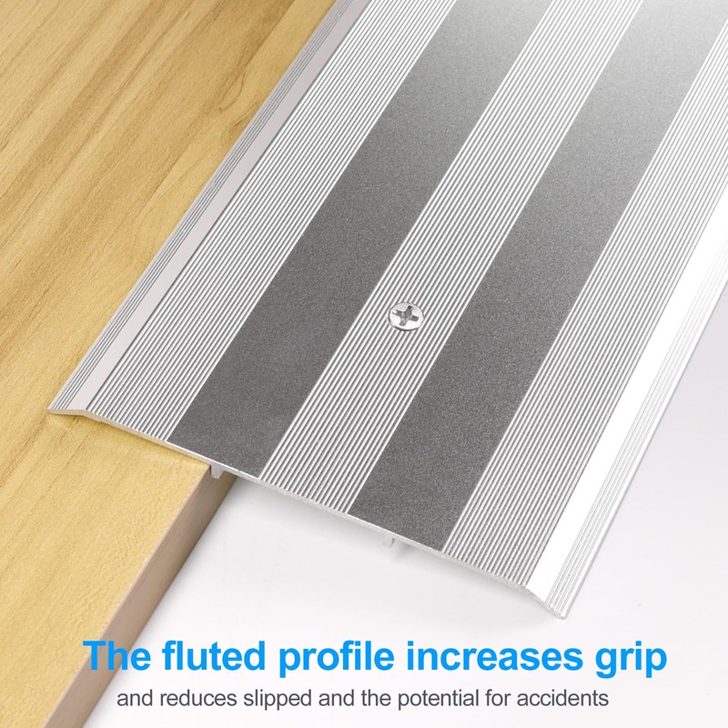 Orechic 5″Wide Sturdy Thicken Aluminum Threshold Strip, Stylish Floor Transition