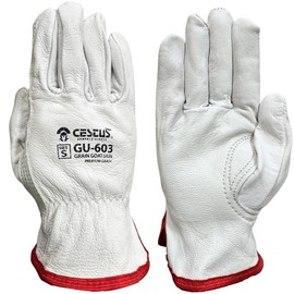 Cestus GU-603, Goatskin Leather Work Gloves (1,3,12,120), Safety Gloves for Construction, Warehouse, Truck Drivers, Ranch (12 Pairs, 3X-Large)