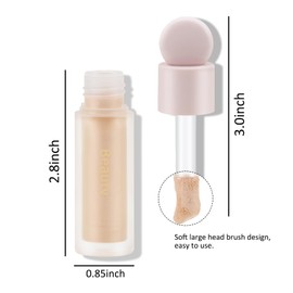 Boobeen Liquid Highlighter Makeup Luminizer Shimmer Liquid Face Highlighter - Cream Highlight Illuminator Body Bronzer Smooth Glow Natural Light Liquid Highlight Brightening Make Up