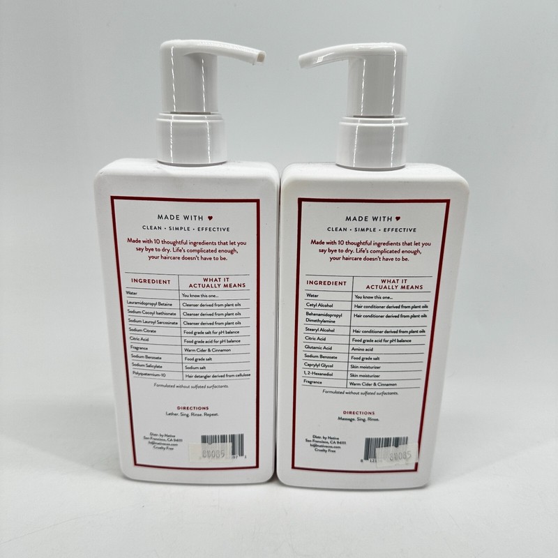 Native Warm Cinder & Cinnamon Shampoo Conditioner Set