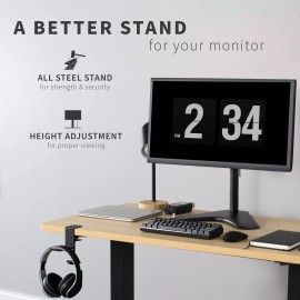 VIVO Single Monitor Desk Stand, Holds Screens up to 32 inch Regular and 38 in...
