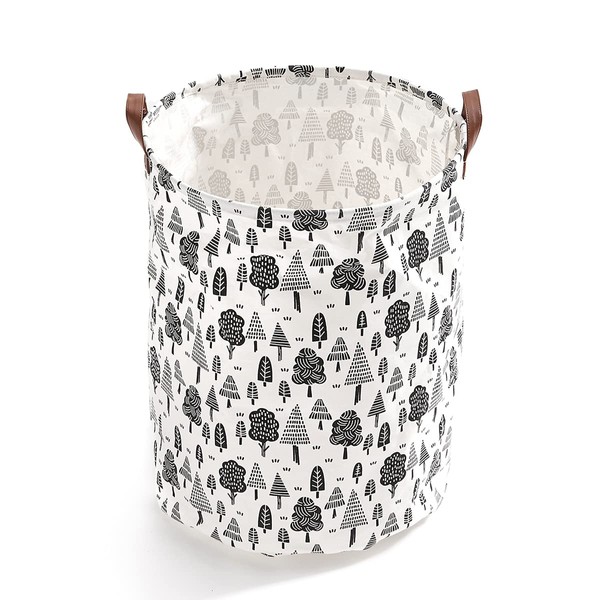 Coyoli 29820-8004 Laundry Basket, Monotone, Foldable, Large Capacity, Scandinavian (Forest Wood)