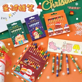 Christmas Crayon Color Set Kids Doodle Painting Pen Art Oil Pastel lf1193 Free Size/Christmas Surprise 2ea