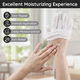 Segbeauty Cotton Gloves, White, 12 Pairs Cotton Gloves, Moisturising Gloves, Cotton Gloves, Thin Washable, Care Gloves for Repair, Dry Hands, Skin (L)