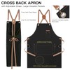 Genixart Chef Apron for Men Women - Cross Back Kitchen