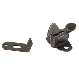 Antique Copper Plated Spring Action Elbow Door Catch & Latch - Hardware for Doors, Spring Loaded Catch for Antique, Vintage or Modern Furniture - VL1-SAC