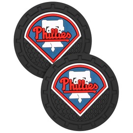 Car Cup Holder Coasters for Philadelphia Phillies Baseball Fans, Silicone Non-Slip Car Coasters for Car Cup Holder,Car Interior Accessories, Phillies