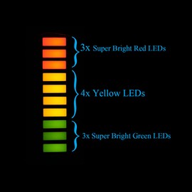 2pcs. 10 Segment LED Bar Graph Display 3 Colors(3xSuper Red+4xYellow+3xSuper Green) Single led bar Graph(DIY or Arduino) SRGY