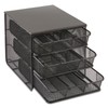 Safco Onyx Hospitality Organizer, 3 Drawers, For Snacks, Coffee Pods,