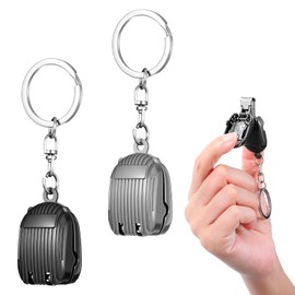 MBAIYO 2 pcs Folding Mini Nail Clippers, Portable Foldable Keychain Nails Clipper Stainless Steel Traveling Case Shape Nail Trimmer for Fingernails Toenails Suitable for Business Trips Travel Office