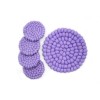 Woollyfelt Hand Crafted Purple Wool Felt Trivet and Coaster Set