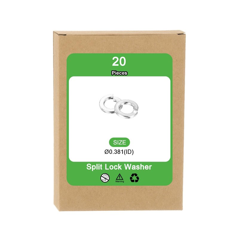 sourcing map 3/8" Split Lock Washer, 20Pcs 304 Stainless Steel