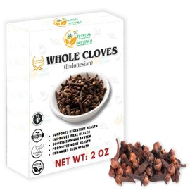 Herbs Botanica Cloves Whole Organic Indonesian Clove Hand Picked Premium Quality 2 oz Premium Quality, Perfect for Cooking, Baking, and Herbal Teas, Non-GMO, Gluten-Free