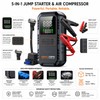 Portable Car Jump Starter with Air Compressor – 5000A Battery