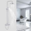 GGStudy Chrome Rain Shower System Set 2 Knobs Mixing 8