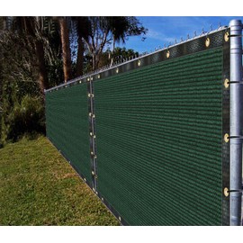 Ifenceview 6'x1' to 6'x50' Green Shade Cloth Panels Fence Privacy Screen Fence Cover Mesh Net for Construction Site Gate Yard Driveway Garden Pergolas Gazebos Canopy Awning UV Protection (6' x 86')