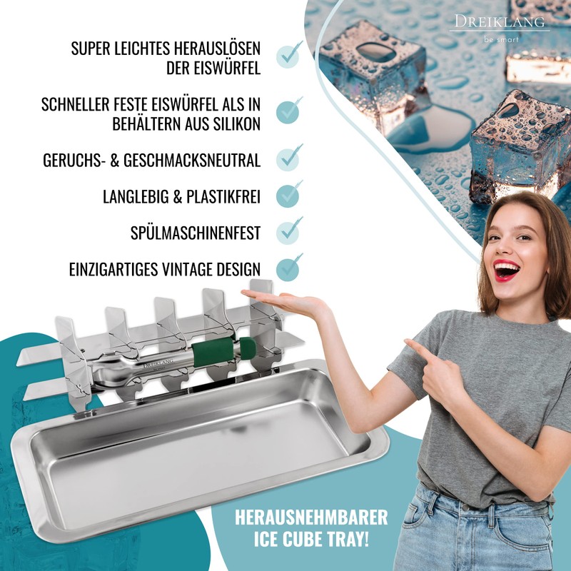 Dreiklang - be smart Stainless Steel Ice Cube Tray 18/8